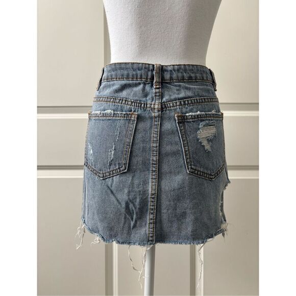 Y2K Signature 8 Denim Skirt - Picture 3 of 8